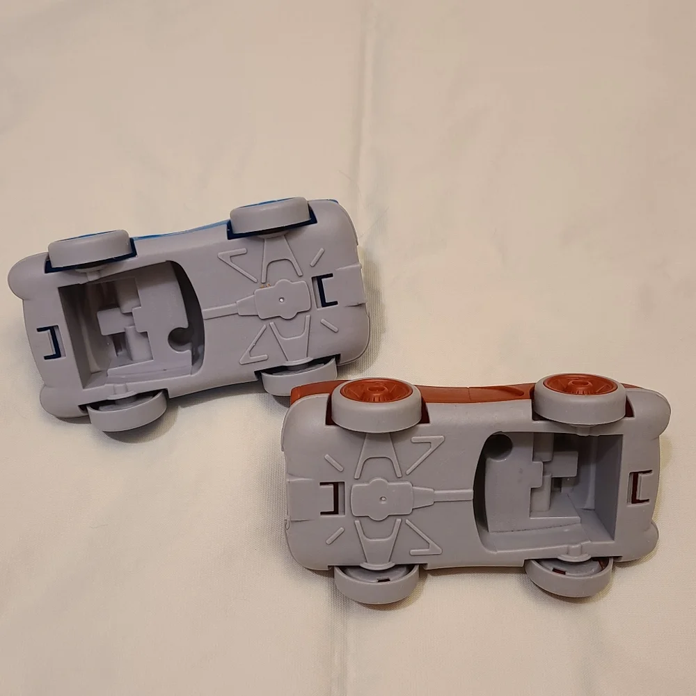 Set of 2 ~ Toy Plastic Push Cars ~ Greenbrier Intl. Turbo Series ~ Blue & Red - Picture 2 of 6